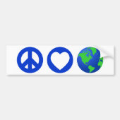 Peace Love Earth Bumpersticker (Voorkant)
