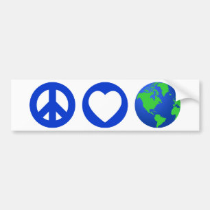 Peace Love Earth Bumpersticker