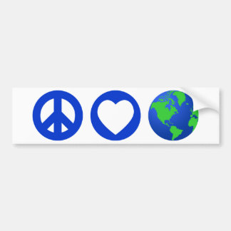 Peace Love Earth Bumpersticker