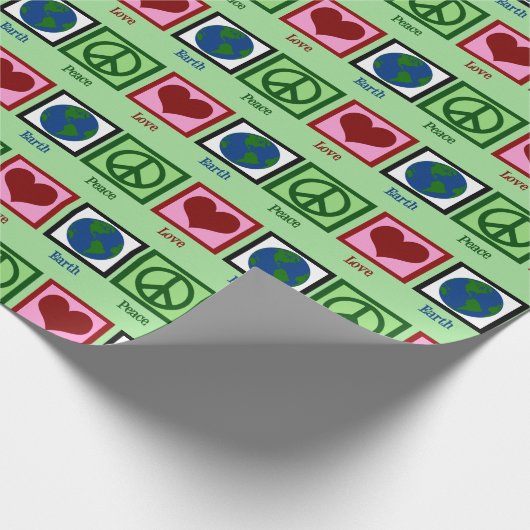 Peace Love Earth Cadeaupapier (Hoek)