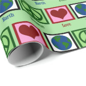 Peace Love Earth Cadeaupapier (Rol Hoek)