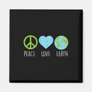 Peace Love Earth Cool Hippie Hippy Environmentalis Magneet