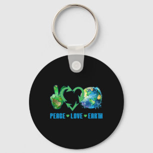 Peace Love Earth Planet Happy 54th Jubileum Env Sleutelhanger