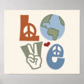 Peace Love Earth Poster Print (Voorkant)