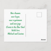 Peace Love Earth Vakantie Nieuwjaar Briefkaart (Achterkant)