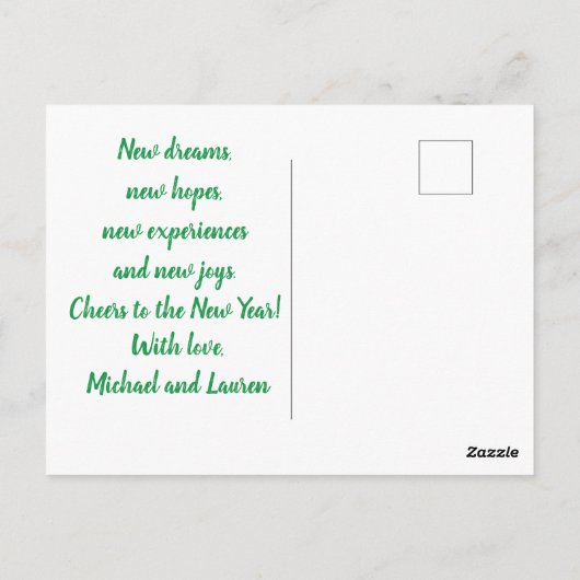 Peace Love Earth Vakantie Nieuwjaar Briefkaart (Achterkant)