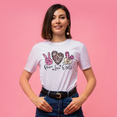 Peace Love Easter Cute Modern Paars Girly Tri-Blend Shirt