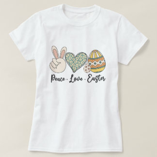 Peace Love Easter T-Shirt - Leuke en feestelijke l