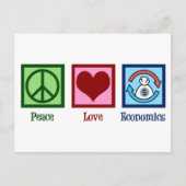 Peace Love Economics Briefkaart (Voorkant)