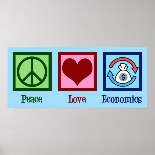Peace Love Economics Poster (Voorkant)