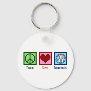 Peace Love Economics Sleutelhanger