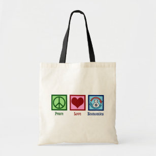 Peace Love Economics Tote Bag