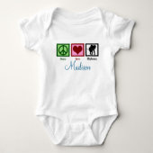 Peace Love Elephant Custom Baby Romper (Voorkant)