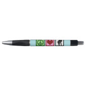 Peace Love Elephants - Cute Blue Elephant Pen (Voorkant)