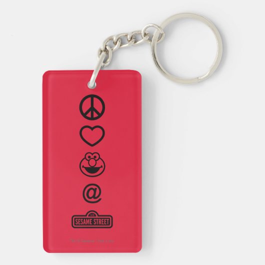 Peace Love Elmo Sleutelhanger (achterkant)