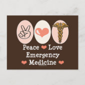 Peace Love Emergency Medicine Briefkaart (Voorkant)