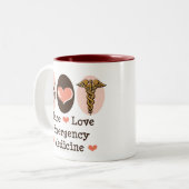 Peace Love Emergency Medicine Mok (Voorkant links)