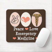 Peace Love Emergency Medicine Mousepad Muismat (Met muis)