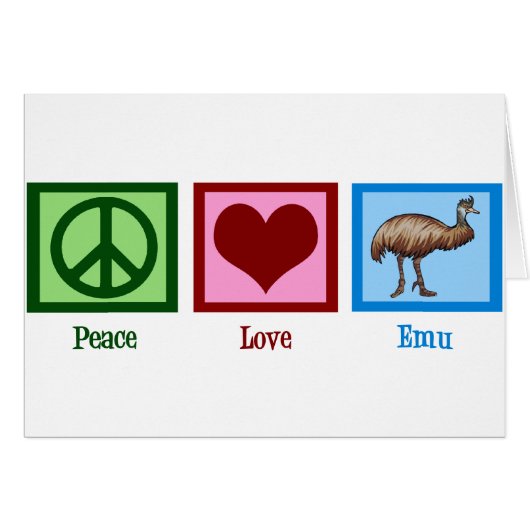 Peace Love Emu (Voorkant Horizontaal)