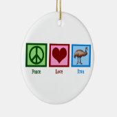 Peace Love Emu Keramisch Ornament (Rechts)