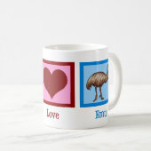 Peace Love Emu Koffiemok (Voorkant rechts)