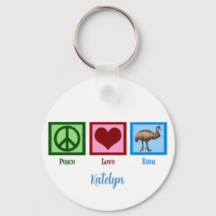 Peace Love Emu Sleutelhanger