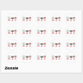 Peace Love en 40 jaar oud Ronde Sticker (Vel)