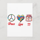 Peace Love en 75 Briefkaart