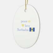 Peace Love en Barbados Keramisch Ornament (Links)