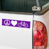 Peace Love en Bicycles Bumpersticker (Op Truck)