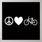 Peace Love en Bicycles Poster (Voorkant)