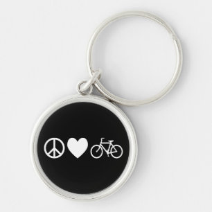 Peace Love en Bicycles Sleutelhanger