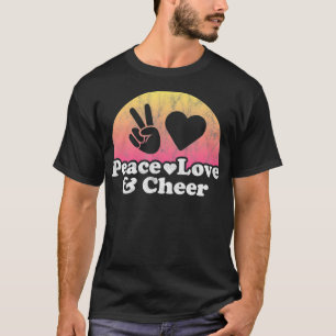 Peace Love en Cheer Cheerlead T-shirt