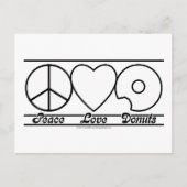 Peace Love en Donuts Briefkaart (Voorkant)