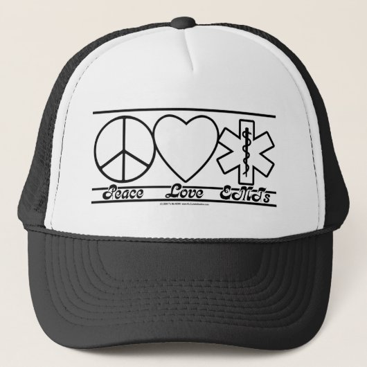 Peace Love en EMT's Trucker Pet (Voorkant)