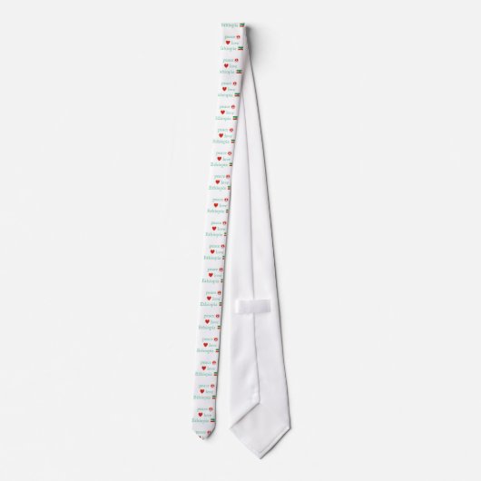 Peace Love en Ethiopië Stropdas (Achterkant)