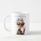 Peace Love en Fabulous Vibes Only Coffee Mok (Links)