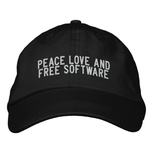 Peace Love en Free Software Pet (Voorkant)