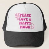 Peace Love en Happy Hour Trucker Pet (Voorkant)