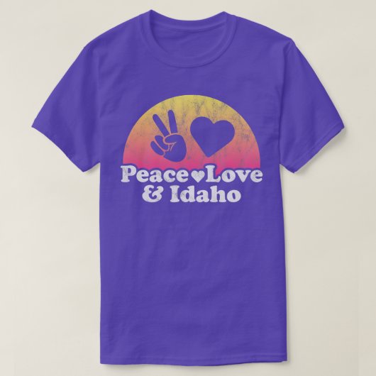 Peace Love en Idaho T-shirt (Design voorkant)