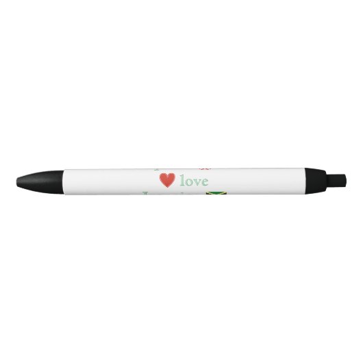 Peace Love en Jamaica Zwarte Inkt Pen (Voorkant)
