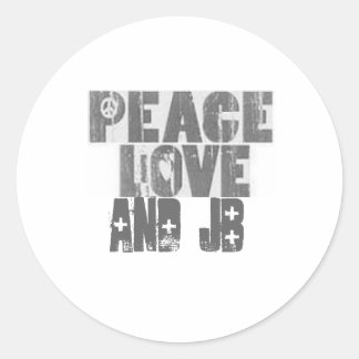 peace_love en jB Ronde Sticker