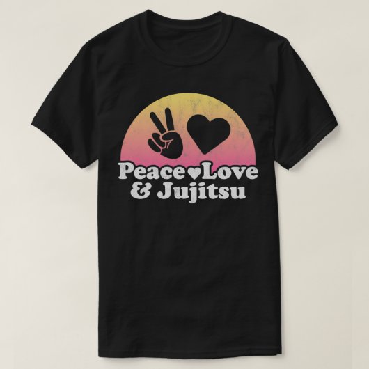 Peace Love en Jujitsu JiuJitsu JuJitsu Pullover (Design voorkant)