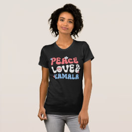 Peace Love en Kamala Harris 2024 T-shirt