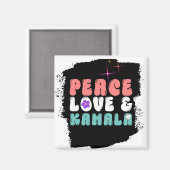 Peace Love en Kamala Harris 2024 voor President Magneet (Voorkant / Achterkant)