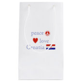Peace Love en Kroatië Klein Cadeauzakje (Voorkant)