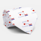 Peace Love en Kroatië Stropdas (Opgerold)