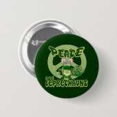 Peace Love en Leprechauns Ronde Button 5,7 Cm (Voorkant /achterkant)