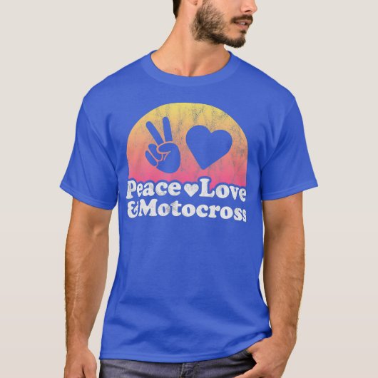 Peace Love en Motocross T-shirt (Voorkant)