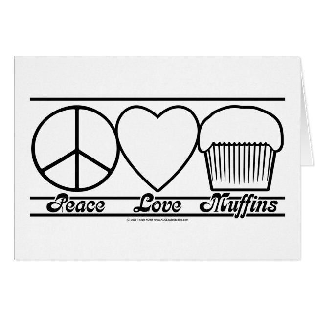 Peace Love en Muffins (Voorkant Horizontaal)
